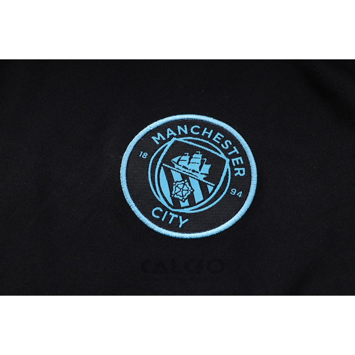 Tuta da Track Manchester City Manica Corta 2022-2023 Nero - Pantaloncini